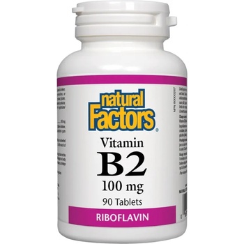 Natural Factors Vitamin B2, 100 mg, 90 таблетки, Natural Factors (1215 NF)