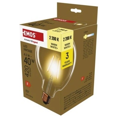 Emos LED VNT G125 4,5W(40W) 420lm E27 WW+