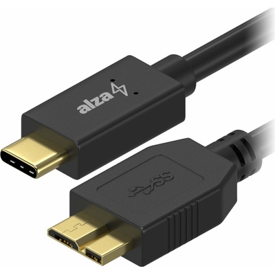 AlzaPower APW-CBTCMUB02B USB-C na Micro USB-B 3.2 Gen 1, 1m, černý