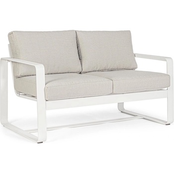 Bizzotto Merrigan диван 2 места YK11 бял с възглавници (0663106)