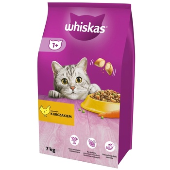 Whiskas Adult 7кг - суха храна за възрастни котки, с вкусно пилешко месо