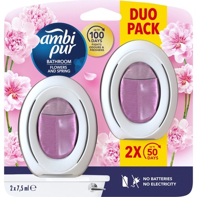 Ambi Pur osvěžovač do koupelny Flowers&Spring 2 x 7,5 ml