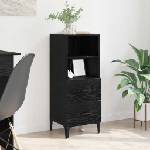 vidaXL Служебен шкаф Черен дъб 34 x 34.5 x 90 см Инженерна дървесина (880954)