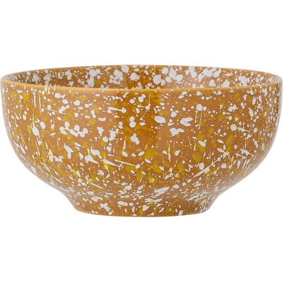 Bloomingville Carmel kameninová miska oranžovo biela 15,5 cm