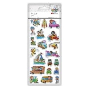 TITANUM Convex stickers soft vehicles mix 20pcs