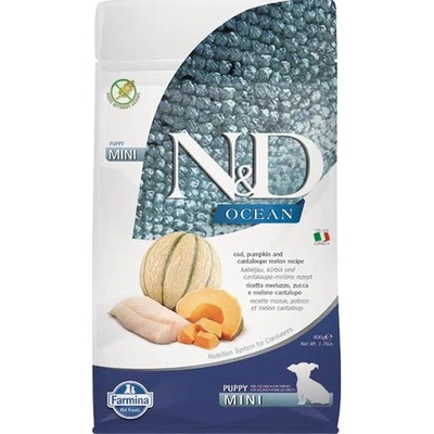 N&D OCEAN PUMPKIN GF puppy Mini treska & meloun kantalup 0,8 kg