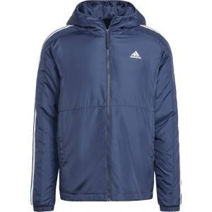adidas Яке Adidas Men's 3 Stripe Essential Waterproof Wind Resistant Long Sleeve Puffer Jacket - Legend Ink