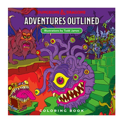 Wizards of the Coast D&D Adventures: Outlined Coloring Book