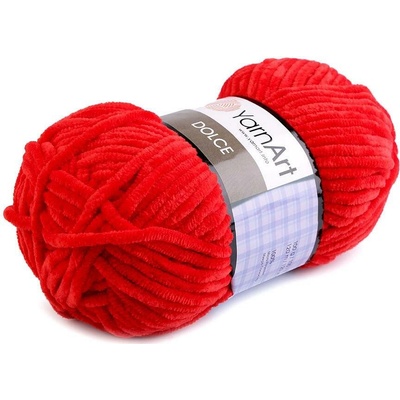 Pletací žinylková příze Dolce 100 g Varianta: 8 (748) červená šarlatová, Balení: 1 ks 42108/79186/191040