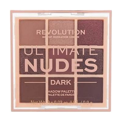 Makeup Revolution London Ultimate Nudes paletka očních stínů Dark 8,1 g