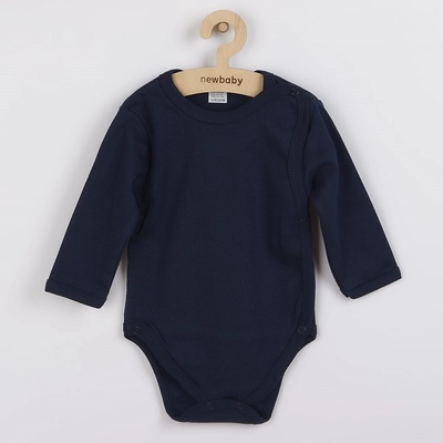 NEW BABY Dojčenské body celorozopínacie New Baby Classic II sivé s hviezdičkami Sivá