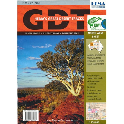 mapa Australia great desert north-west 1:1,25 mil.