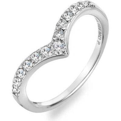 Hot Diamonds strieborný prsteň s diamantom a topazmi Lustre DR315