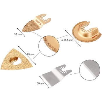 Sada nástrojů pro oscilační brusku FESTA 4ks