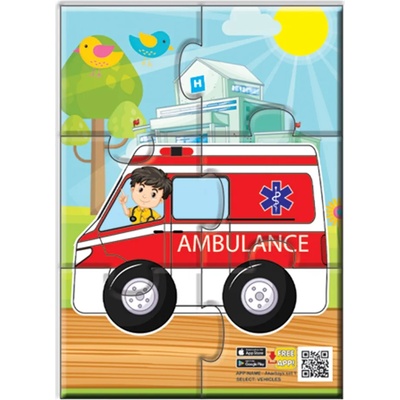 Jagu Образователен говорещ пъзел Jagu - Линейка, 6 части (92-423)