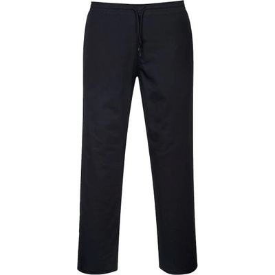 PORTWEST Kuchařské kalhoty se stahovací šňůrkou černé XL