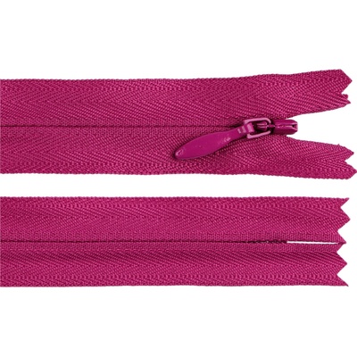 Spirálový zip skrytý YKK No 4 délka 60 cm Varianta: 853 fuchsiová tm., Balení: 1 ks