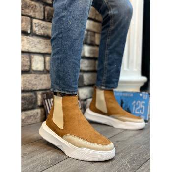 BOA Shoes Мъжки велурени спортни боти ba0150 - Таба #411022 (411022_Крем)