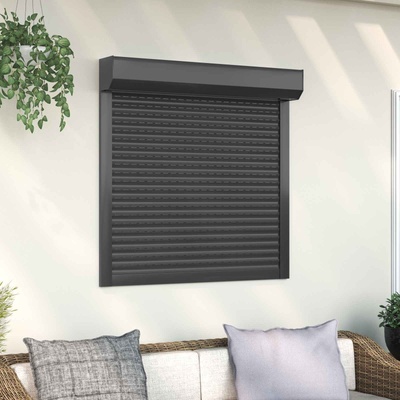 vidaXL Ролетна щора Антрацит 100 x 100 cm Алуминий и полиреутан (42047065)
