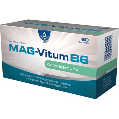 Oleofarm MAG-Vitum B6 Ashwagandha/ Магнезий + витамин В6 и ашваганда x 60 таблетки, Oleofarm (RE_019490 (W1005) OLEO)