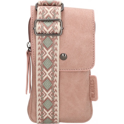 Beagles dámska crossbody taška na mobil Malaga světle růžová