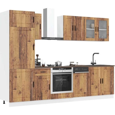 vidaXL Комплект кухненски шкафове от 8 части Kalmar, инженерно дърво (3314819)