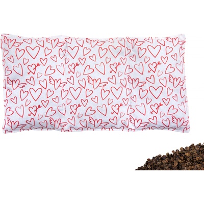 VFstyle nahřívací polštářek bederní s pohankovými slupkami 50x20 cm Hearts – Zboží Dáma