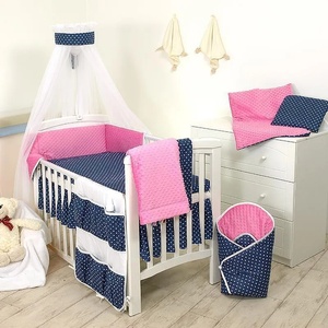  Бебешки спален комплект Minky 8 елемента 135 х 100 см 64530-D7