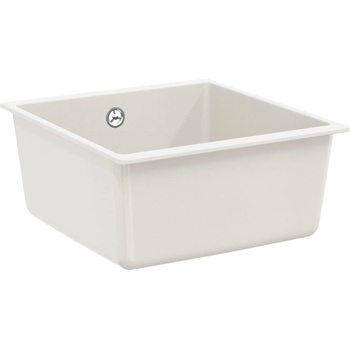 vidaXL Мивка Бяло 430 x 460 мм 80% Кварц и 20% Смола (42028423)