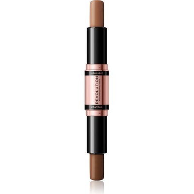 Makeup Revolution Fast Base oboustranná konturovací tyčinka Dark 2 x 4,3 g – Zboží Dáma