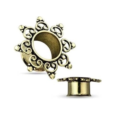 Šperky4U antique tunel do ucha s ornamenty TN01088-05