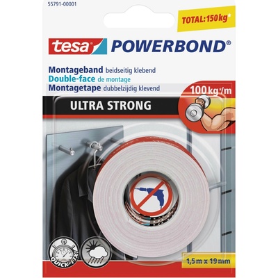 Tesa Ultra Strong Powerbond 55791-00001-00 Montážna páska 1.5 m x 19 mm biela 1 ks