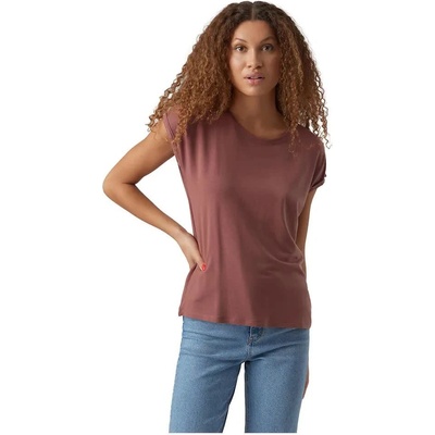 Тениска Vero moda Ava Plain short sleeve T-shirt - Pink (Rose Brown)