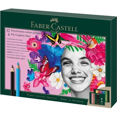 Faber-Castell Цветни моливи Polychromos, 36 цвята и черногра (1015120746)