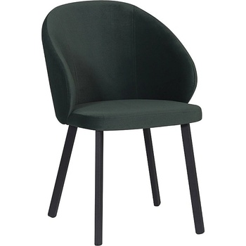 ЕВРОМАР Трапезен стол patya тъмнозелен с черни метални крака