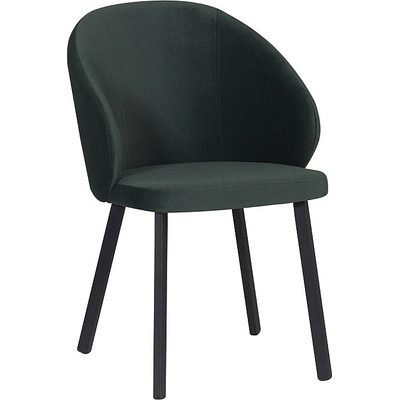 ЕВРОМАР Трапезен стол patya тъмнозелен с черни метални крака