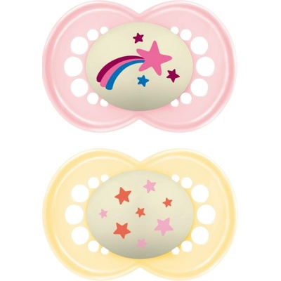 Mam dudlík Original Night Yellow/ Pink 2 ks