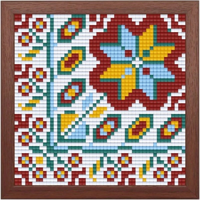 Bright Toys Мозайка с пиксели - Българска шевица, 48x48 пиксела, с рамка - Мотив 4 (BE48004-F)