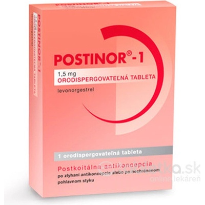 Postinor-1 1,5 mg orodispergovateľná tableta tbl.oro. 1 x 1,5 mg