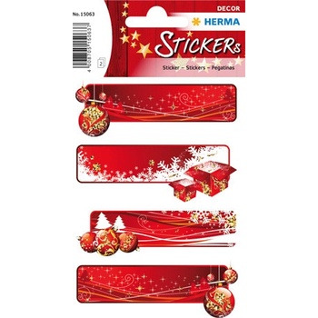 Vianočná nálepka na popisovanie vianočné gule glitter