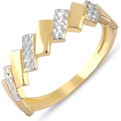 Lillian Vassago Prsteň v kombinovanom zlate, obdĺžniky LLV06 GR157