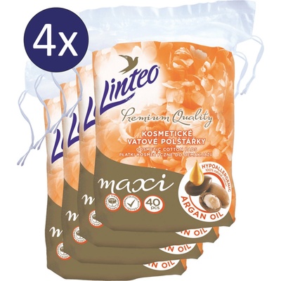 Linteo odličovací polštářky Premium maxi Argan Oil 4 × 40 ks