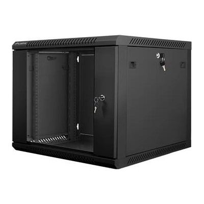 Lanberg rack cabinet 19 wall-mount 9U / 600x600 for self-assembly (flat pack), black (WF01-6609-10B)
