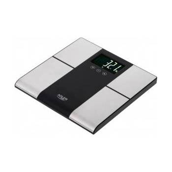Adler Bathroom scale with analyzer AD 8165 Maximum weight (capacity) 225 kg, Accuracy 100 g, Body Mass Index (BMI) measuring, Stainless Steel/black