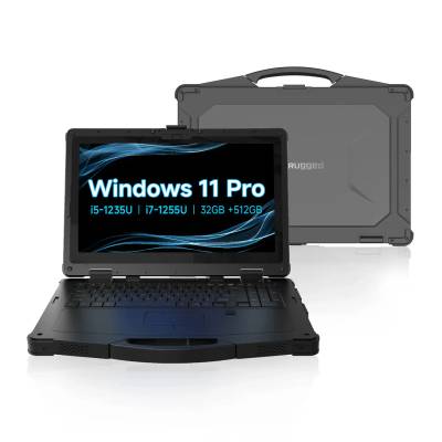 N15T, 15inch rugged laptop, resolution 1920*1080, brightness 700nits, i5+16GB+256GB+GPS+Fingerprint, No 4G Win11 Pro w (N15T_I5_16256GB)