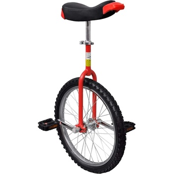 vidaXL Червен регулируем едноколесен велосипед, 20 инча (90844)