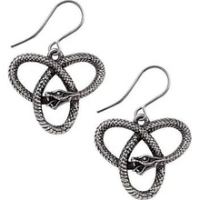 Alchemy Gothic náušnice Hadí triquetra E460