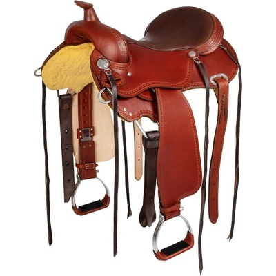 POOL'S Westernové sedlo TRAIL ROUND SKIRT 8020 FULL QUARTER Hnědá