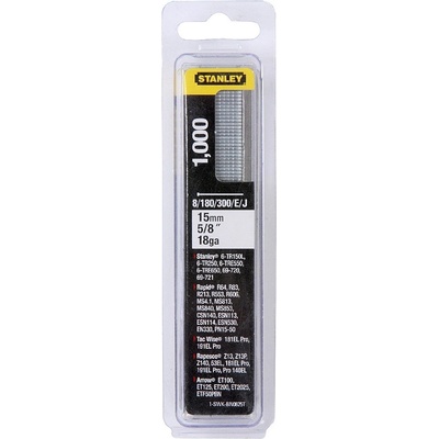 Stanley 15mm / 5/8" / 18 Kolářské hřebíky pro sponkovačky typ / 300 / E / J