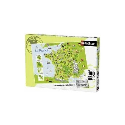 Nathan Пъзел Nathan Map of France 100 Части (100 броя)